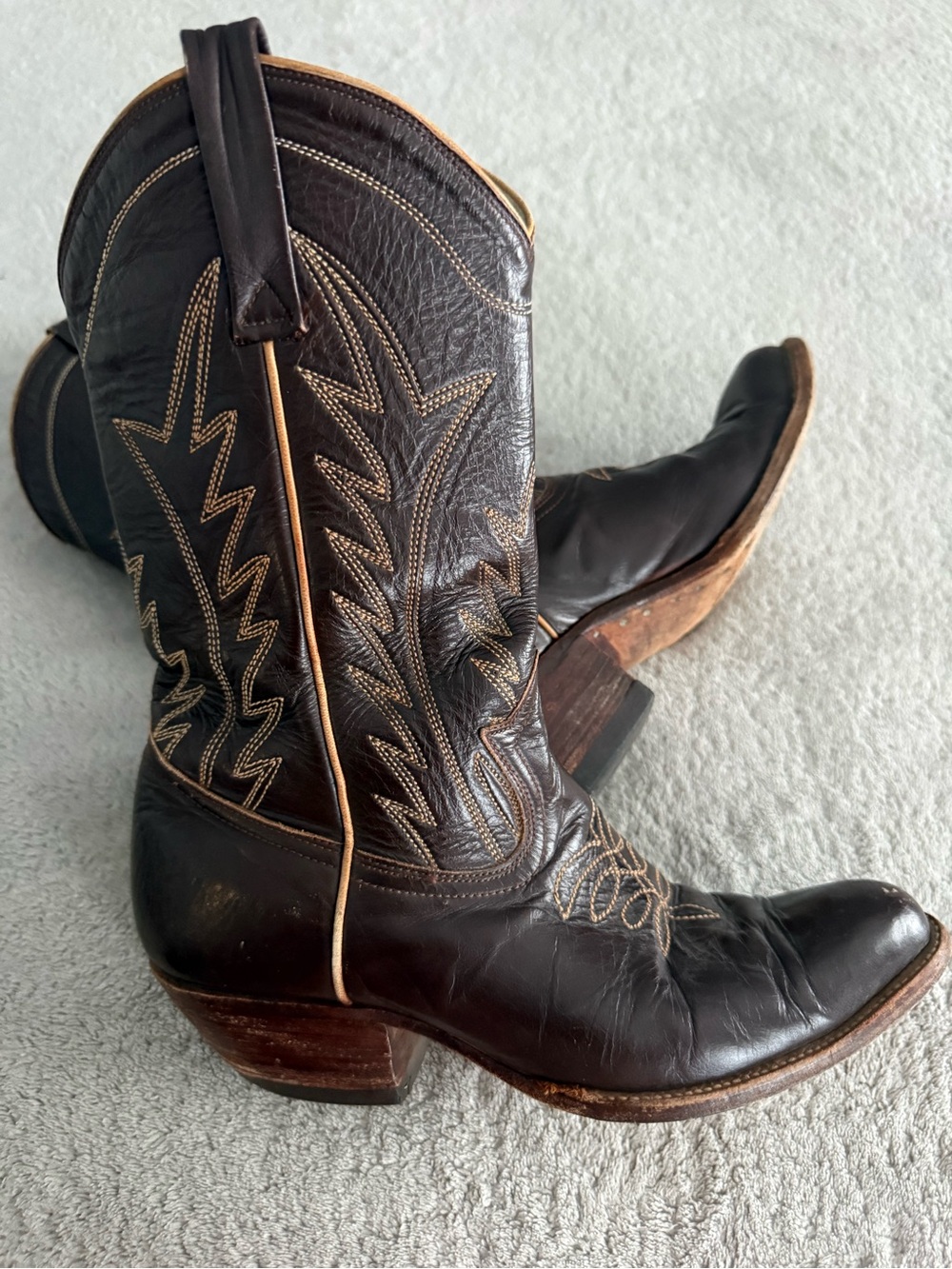 Gallegos Mendez Handmade Country Western Women’s Cowgirl Boots Sz 6 - 6.5 in Dar